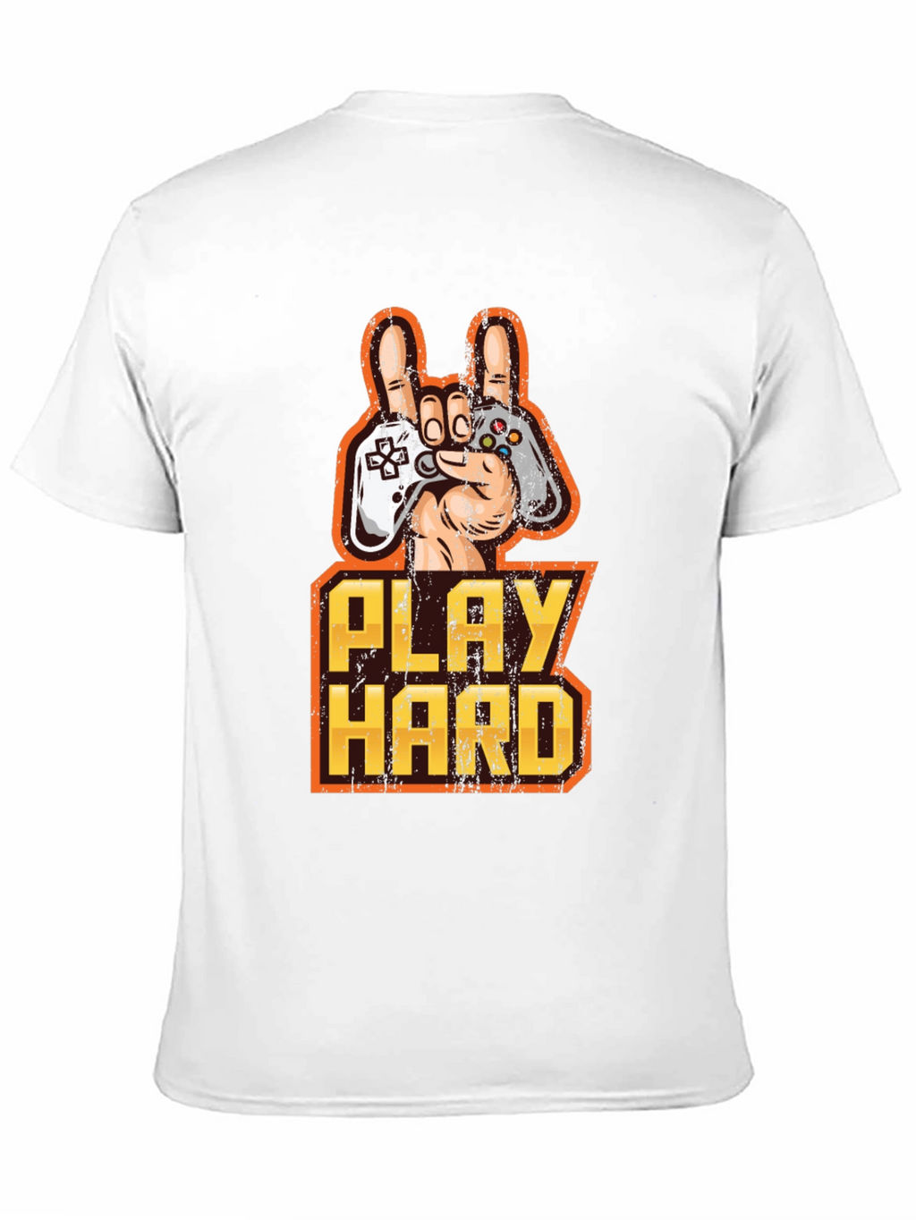 Play Hard Gamer T-Shirt - Black Cotton Graphic Tee