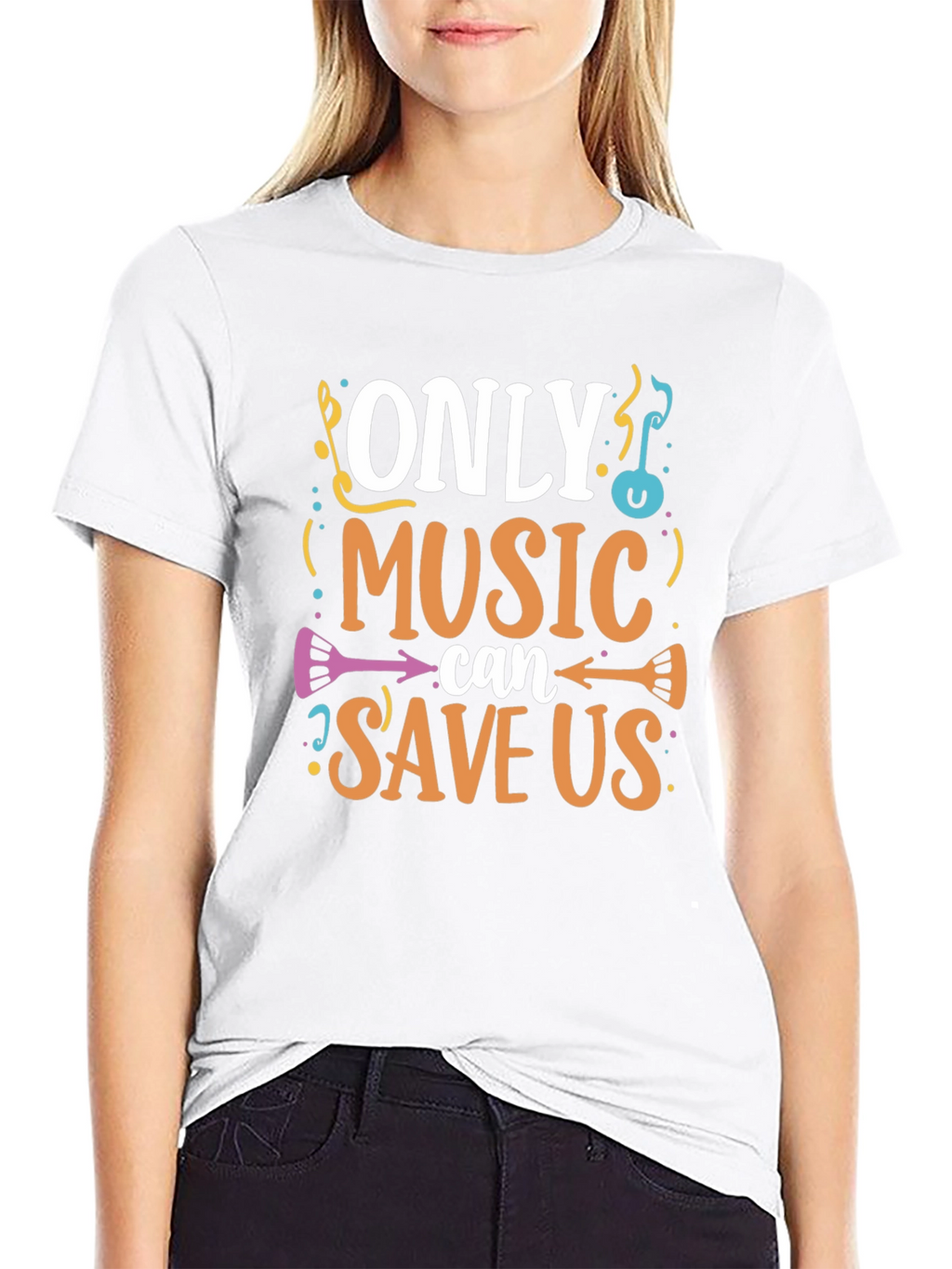 Music Saves Us Graphic T-Shirt - Black