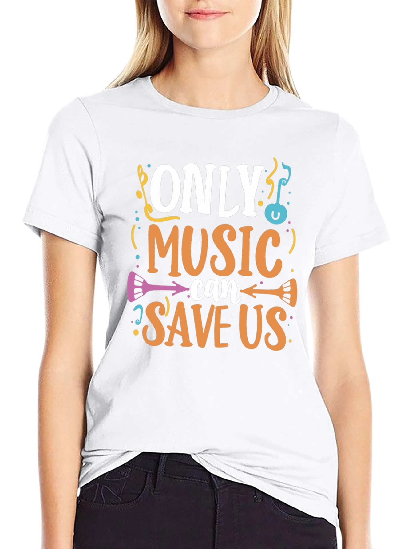 Music Saves Us Graphic T-Shirt - Black