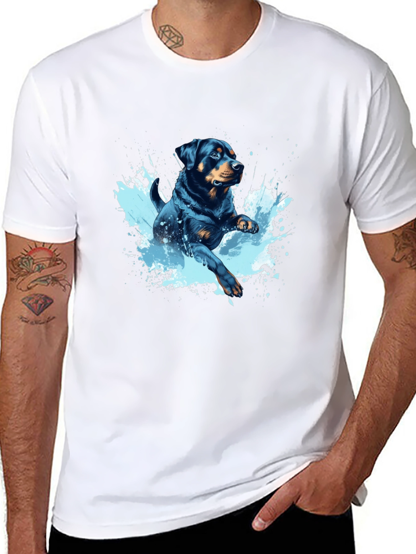 Rottweiler Splash T-Shirt