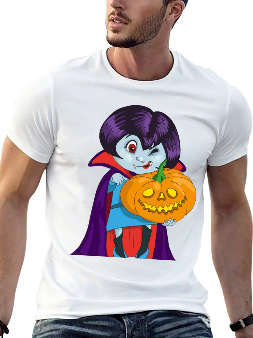 Vampire & Pumpkin Graphic Tee