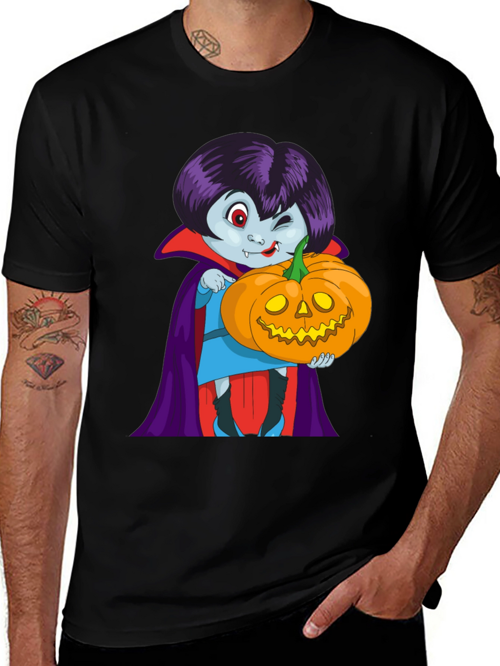 Vampire & Pumpkin Graphic Tee