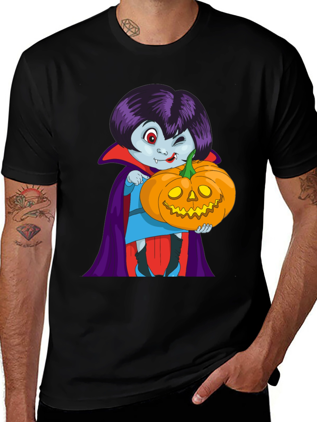 Vampire & Pumpkin Graphic Tee