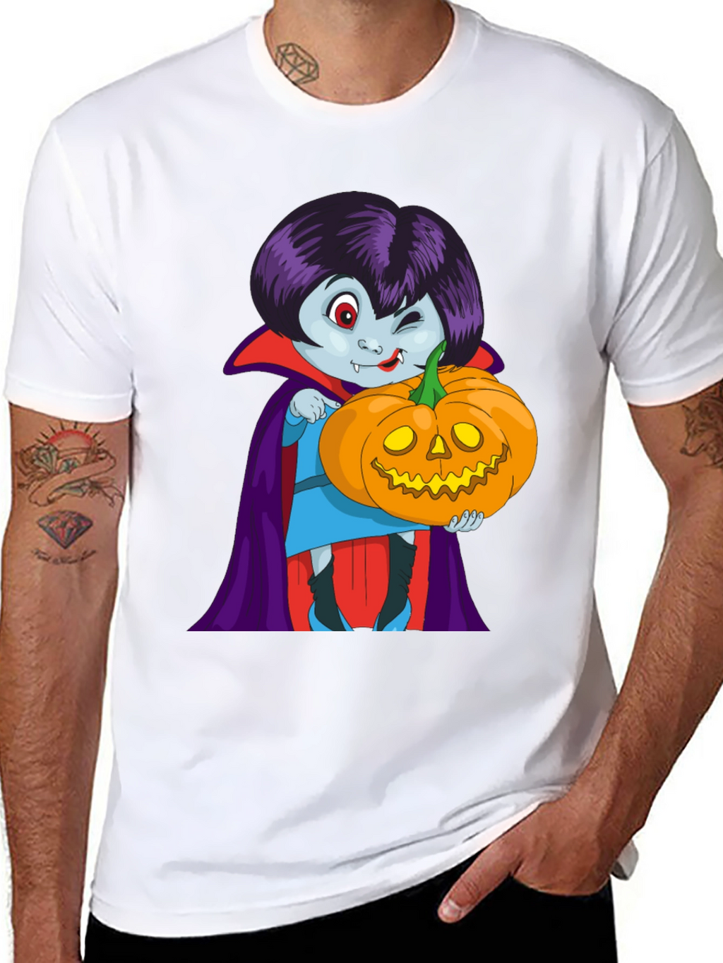 Vampire & Pumpkin Graphic Tee