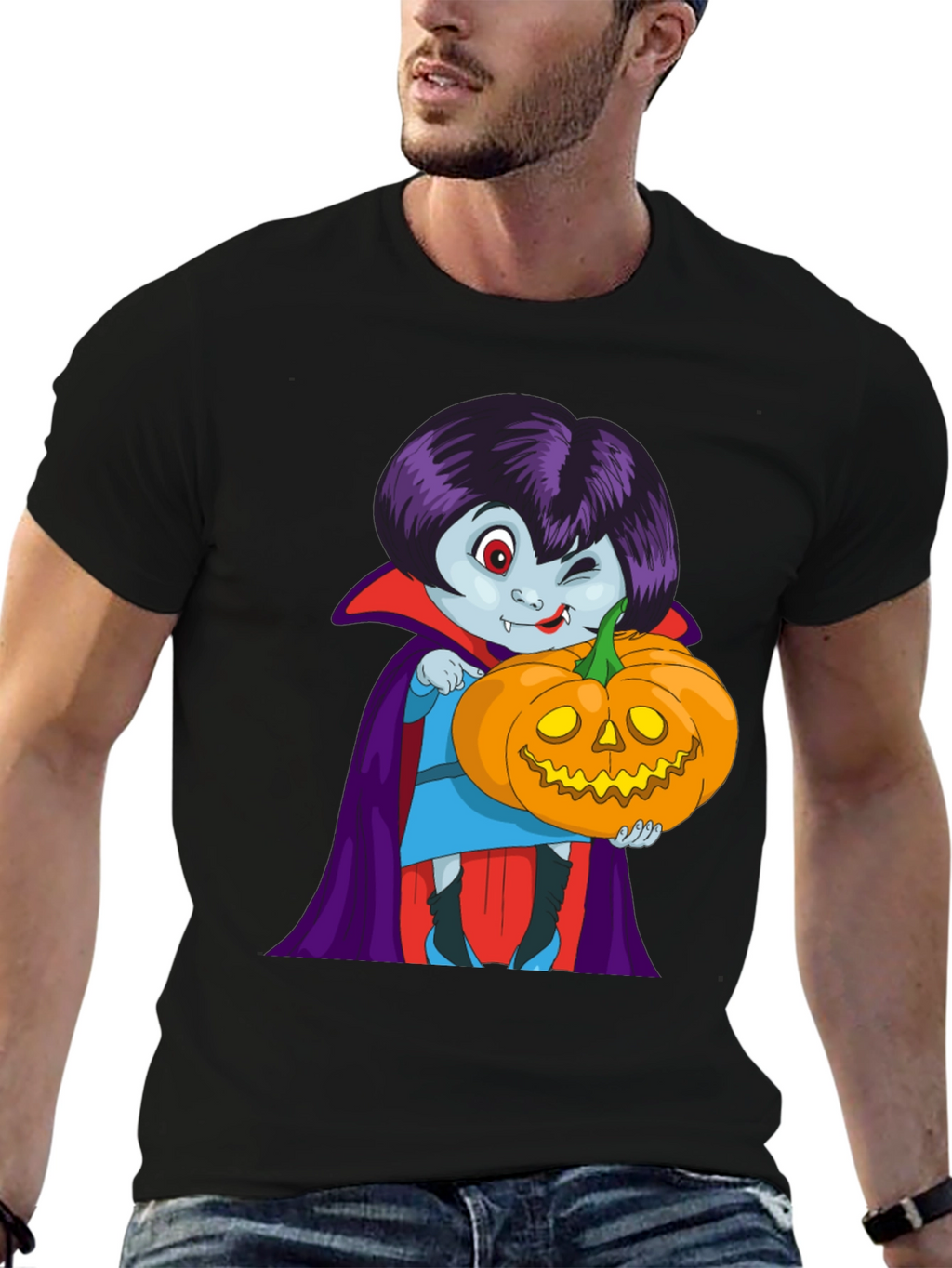 Vampire & Pumpkin Graphic Tee