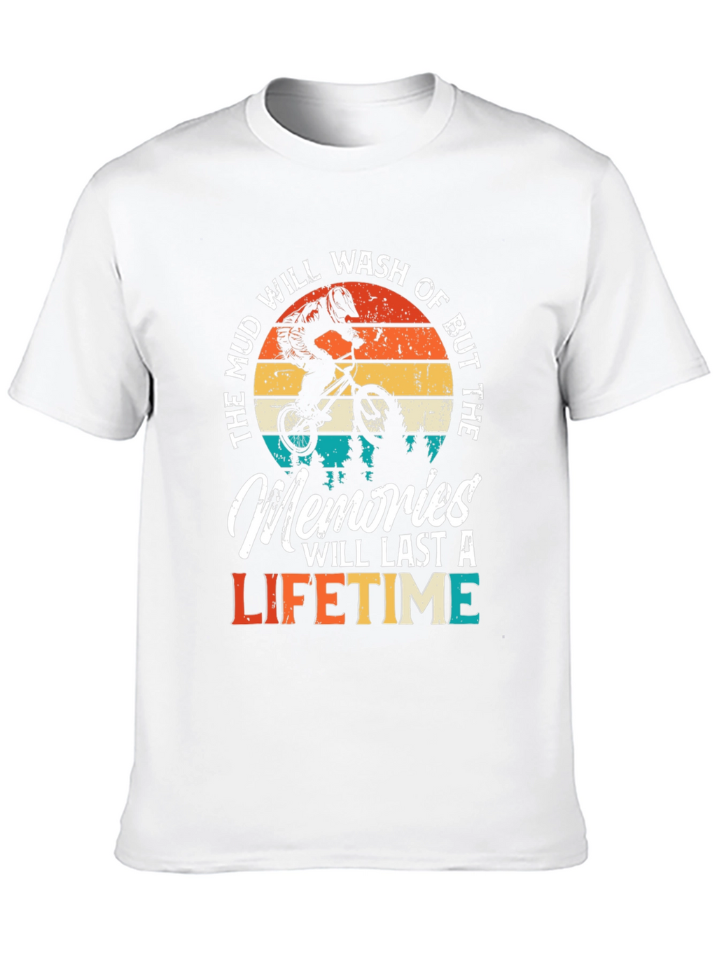 Mud Memories Lifetime T-Shirt - Biker Design