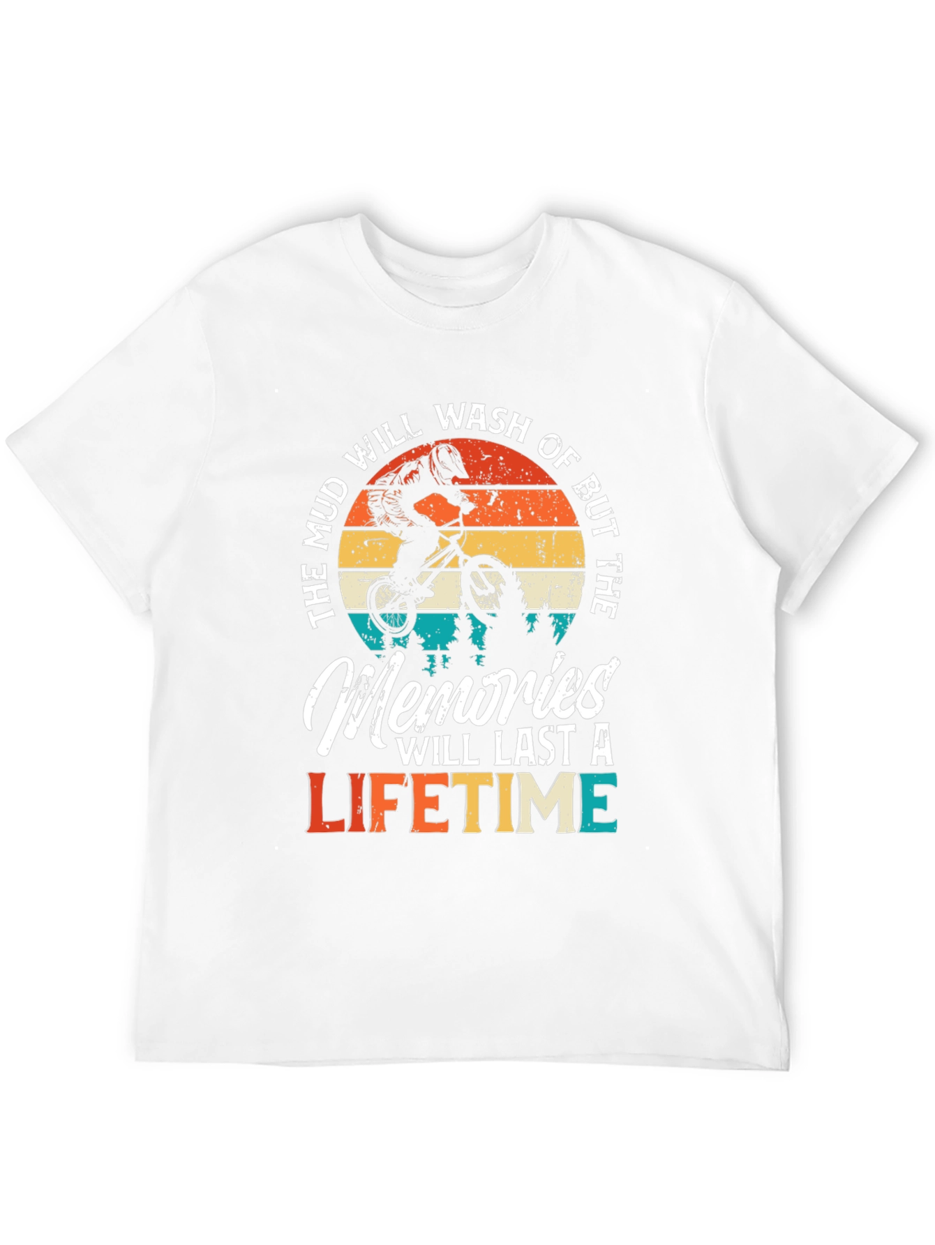 Mud Memories Lifetime T-Shirt - Biker Design