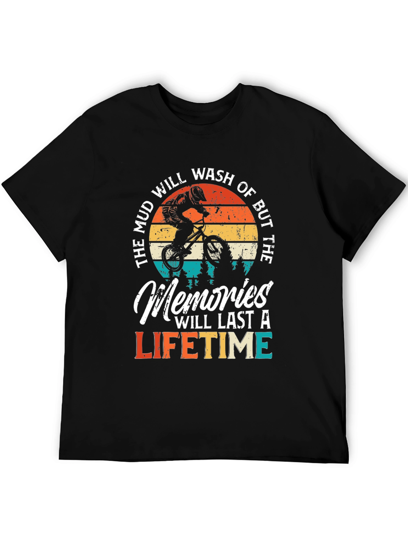 Mud Memories Lifetime T-Shirt - Biker Design