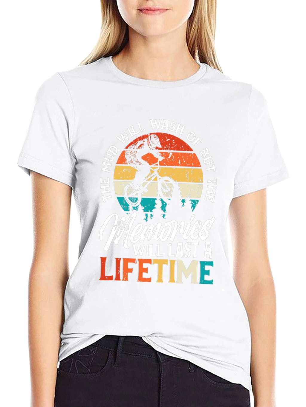 Mud Memories Lifetime T-Shirt - Biker Design