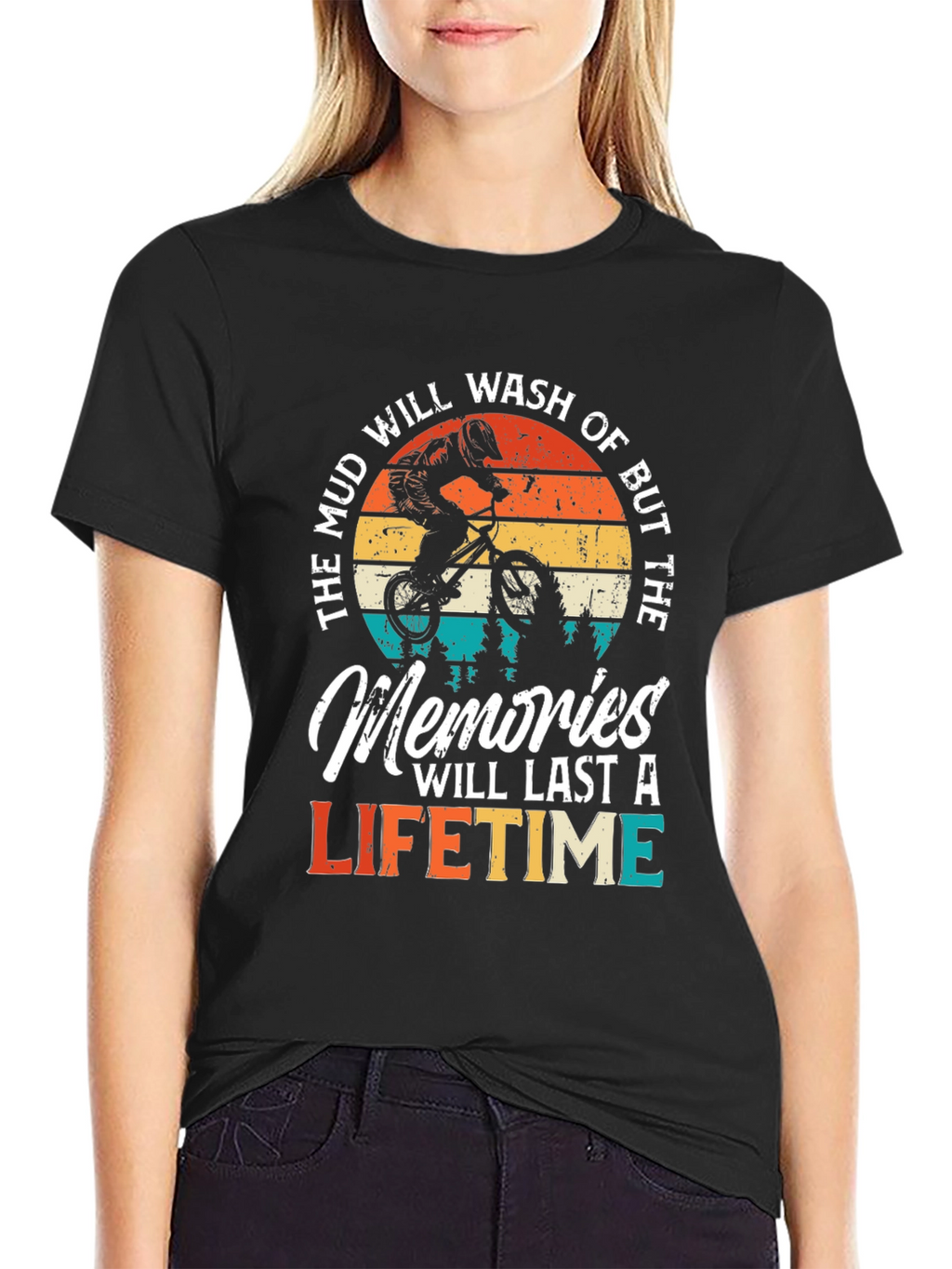 Mud Memories Lifetime T-Shirt - Biker Design