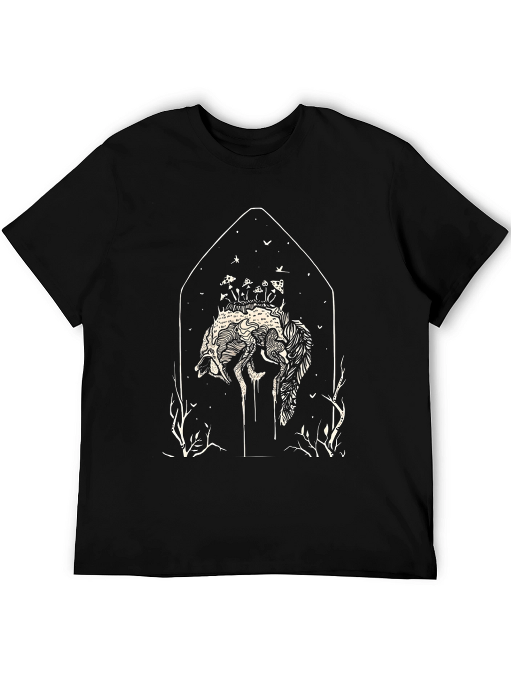 Natures Embrace Black Graphic Tee