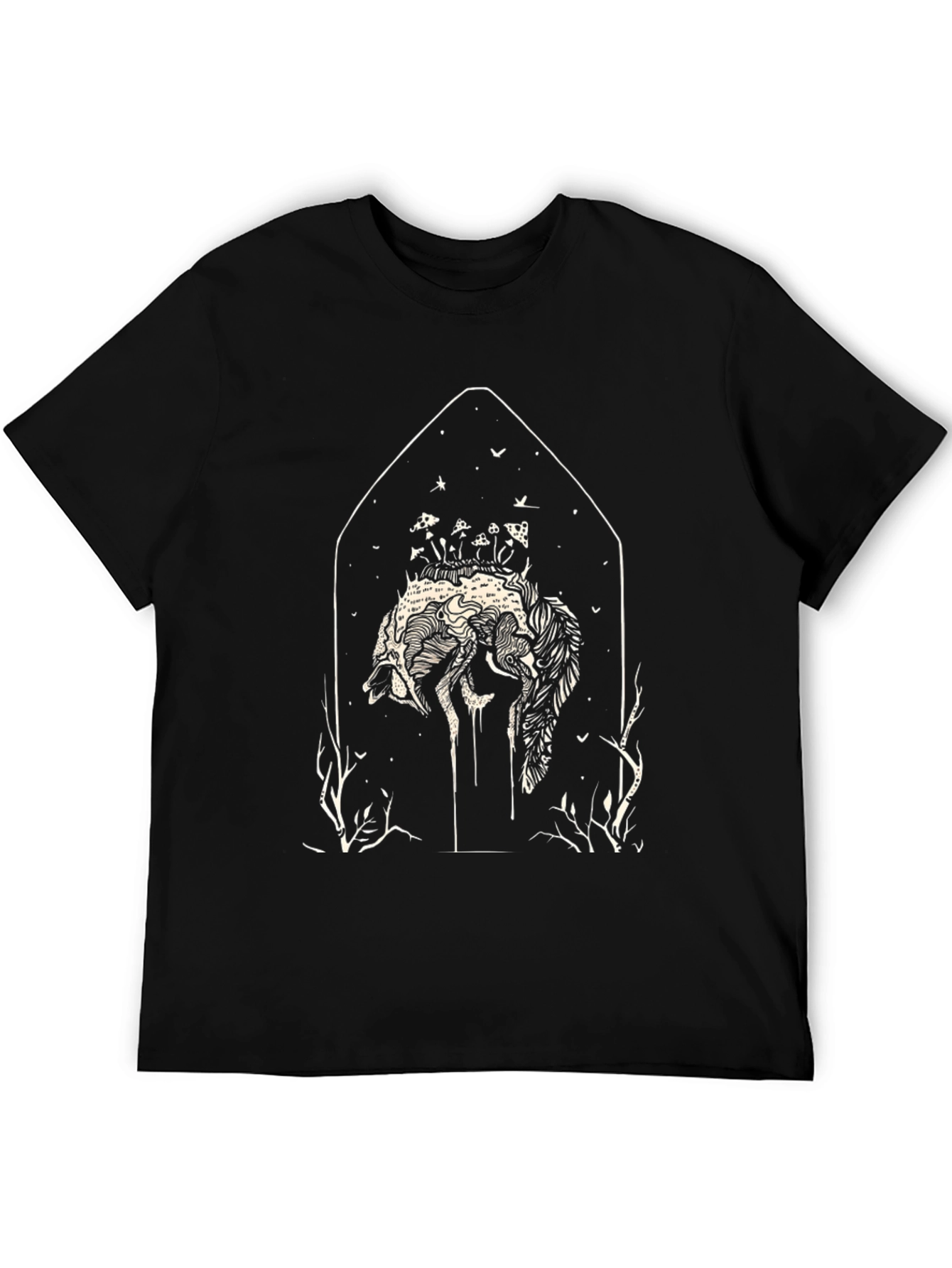 Natures Embrace Black Graphic Tee