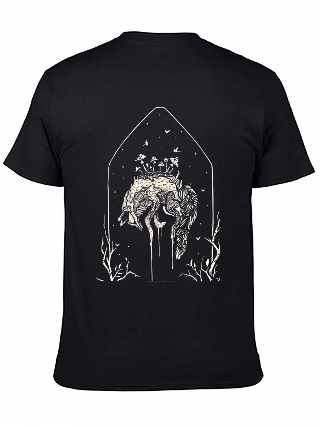 Natures Embrace Black Graphic Tee