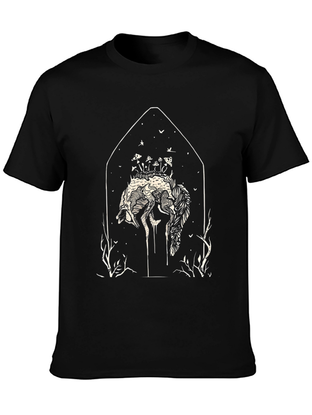 Natures Embrace Black Graphic Tee
