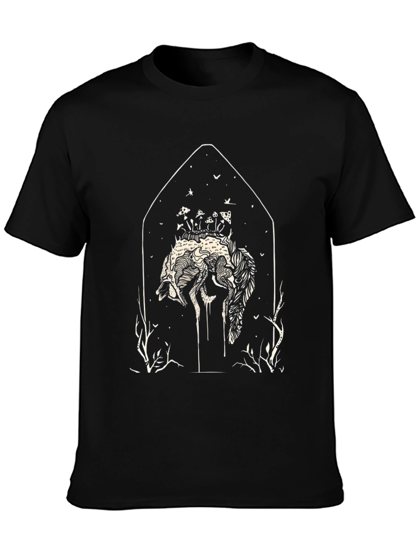 Natures Embrace Black Graphic Tee