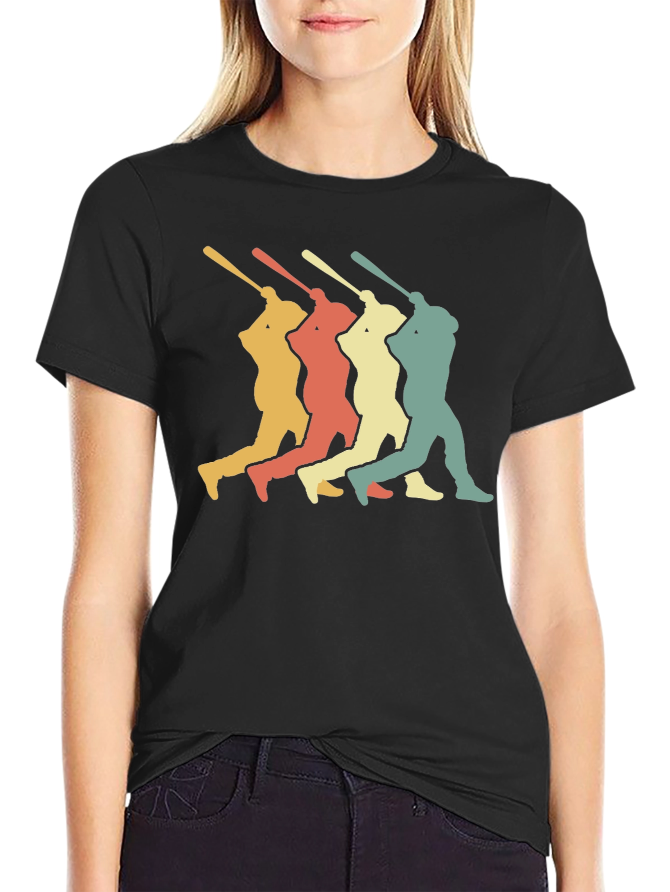 Retro Baseball Player T-Shirt - Vintage Graphic Tee