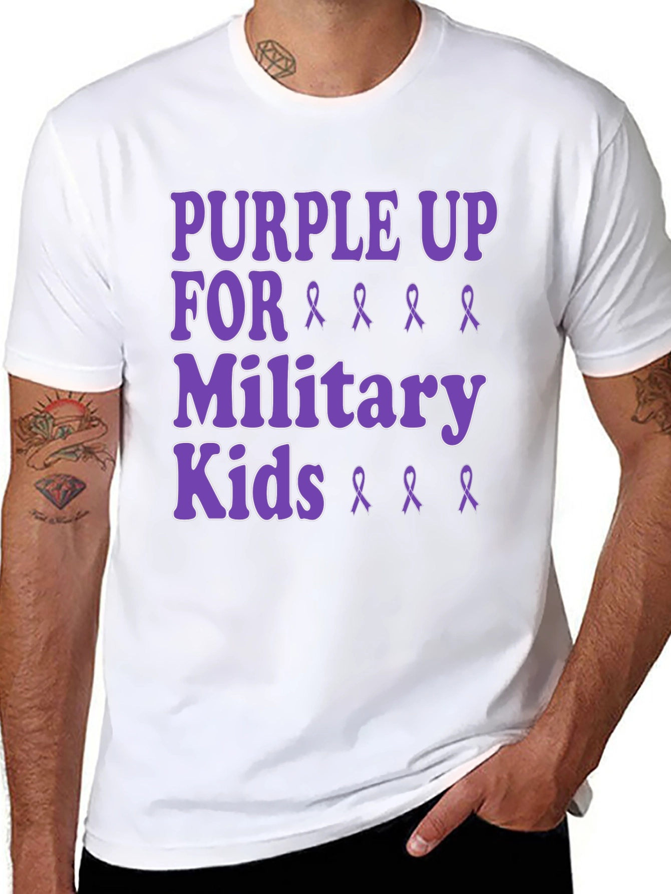 Purple Up For Military Kids T-Shirt