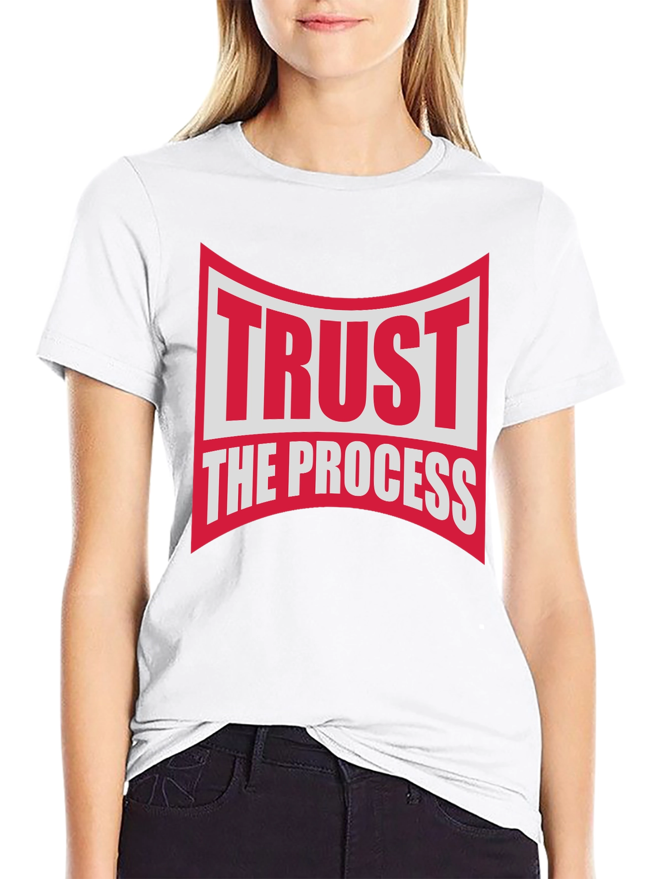 Trust The Process Black Graphic T-Shirt