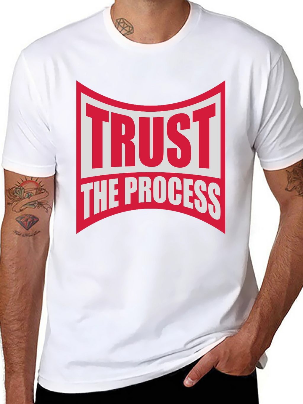 Trust The Process Black Graphic T-Shirt