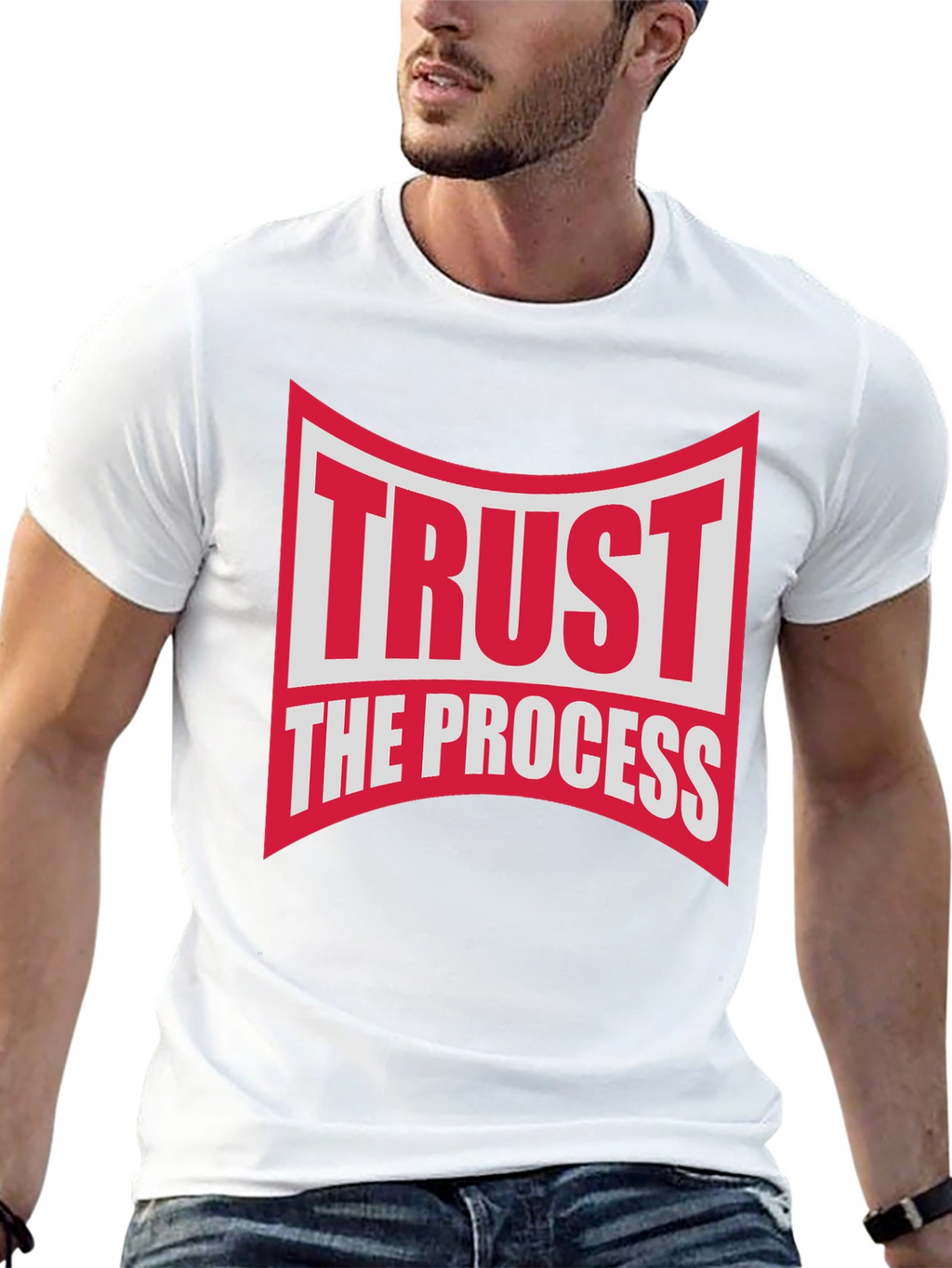 Trust The Process Black Graphic T-Shirt