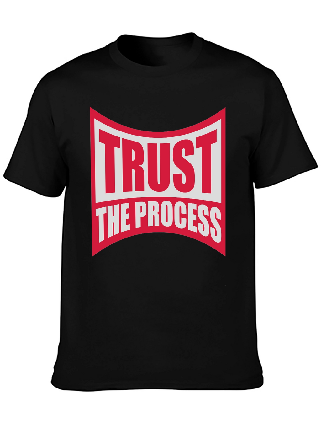 Trust The Process Black Graphic T-Shirt