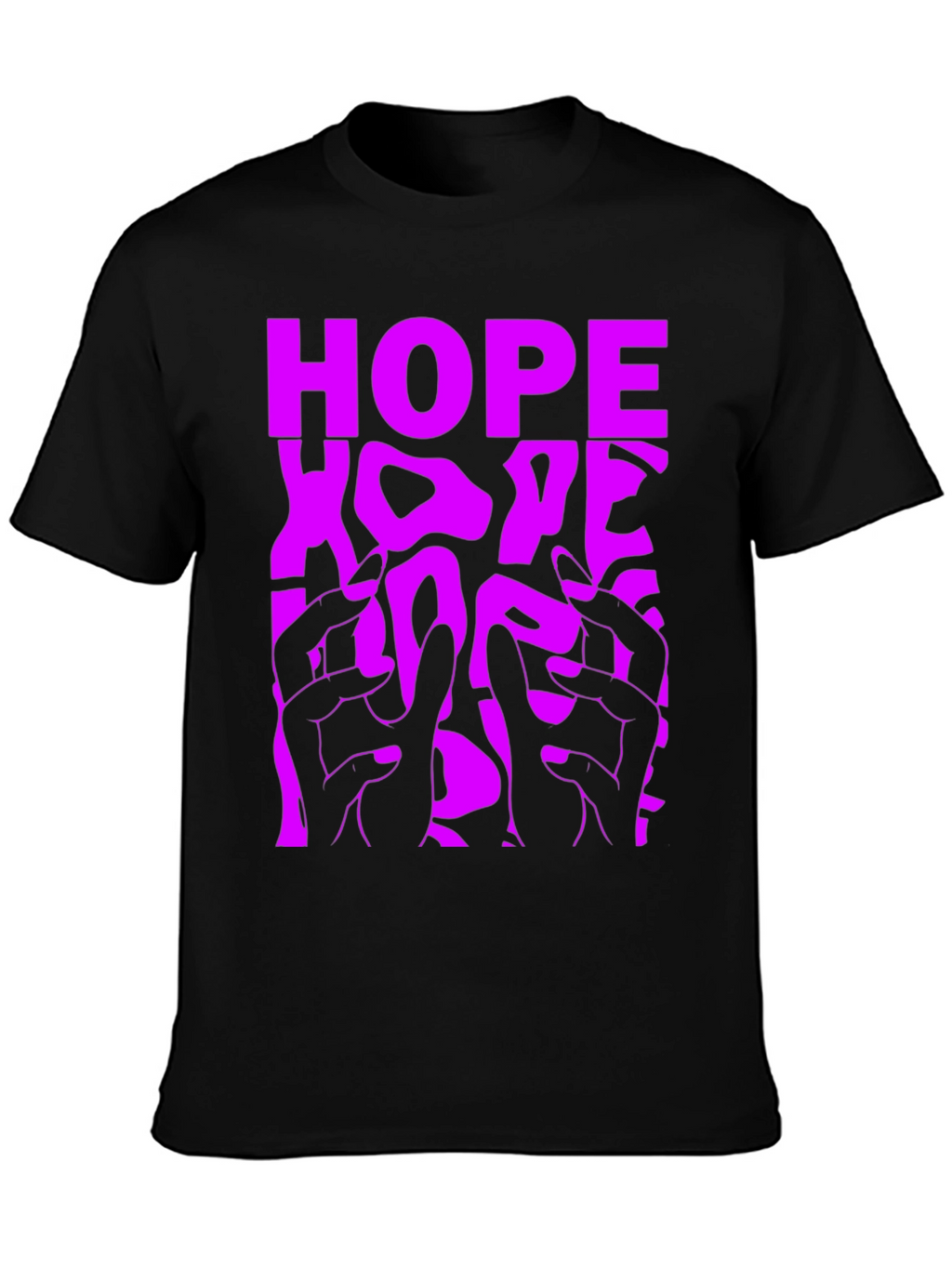 Black T-Shirt with Bold HOPE Graphic