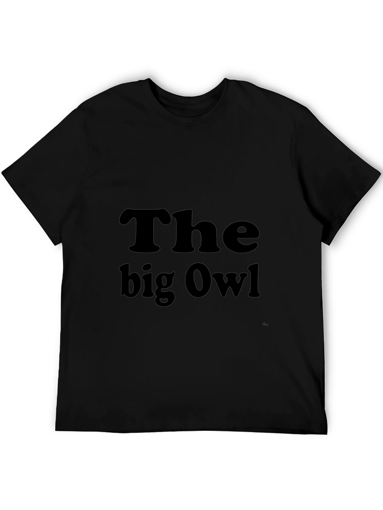 The Big Owl Black Graphic Tee - Mens