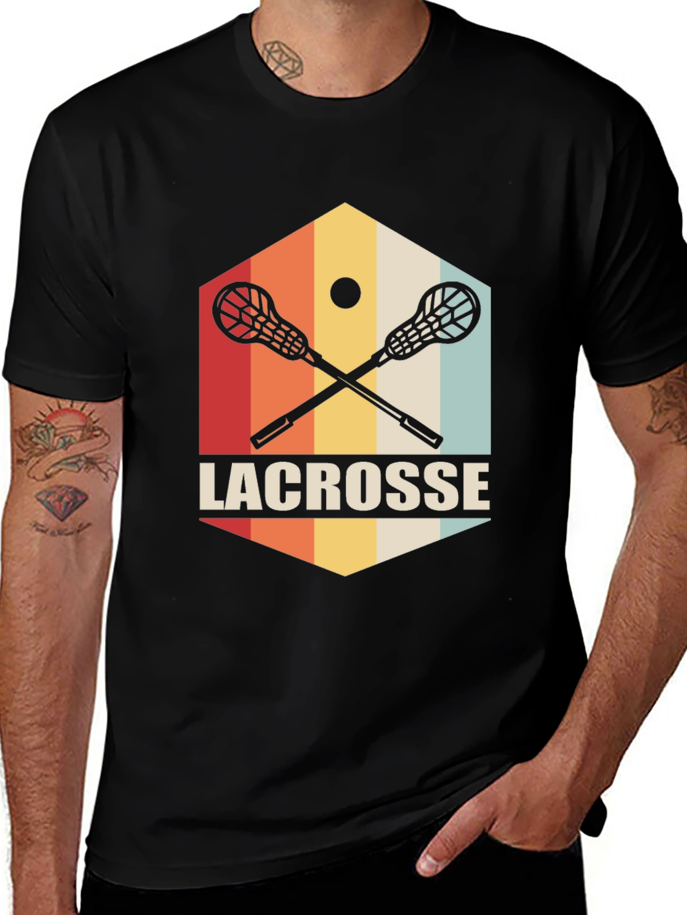 Vintage Lacrosse T-Shirt Retro Sports Tee