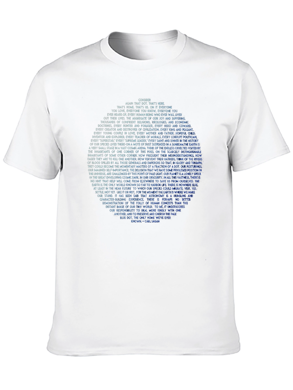 Pale Blue Dot Graphic Tee - Carl Sagan Quote