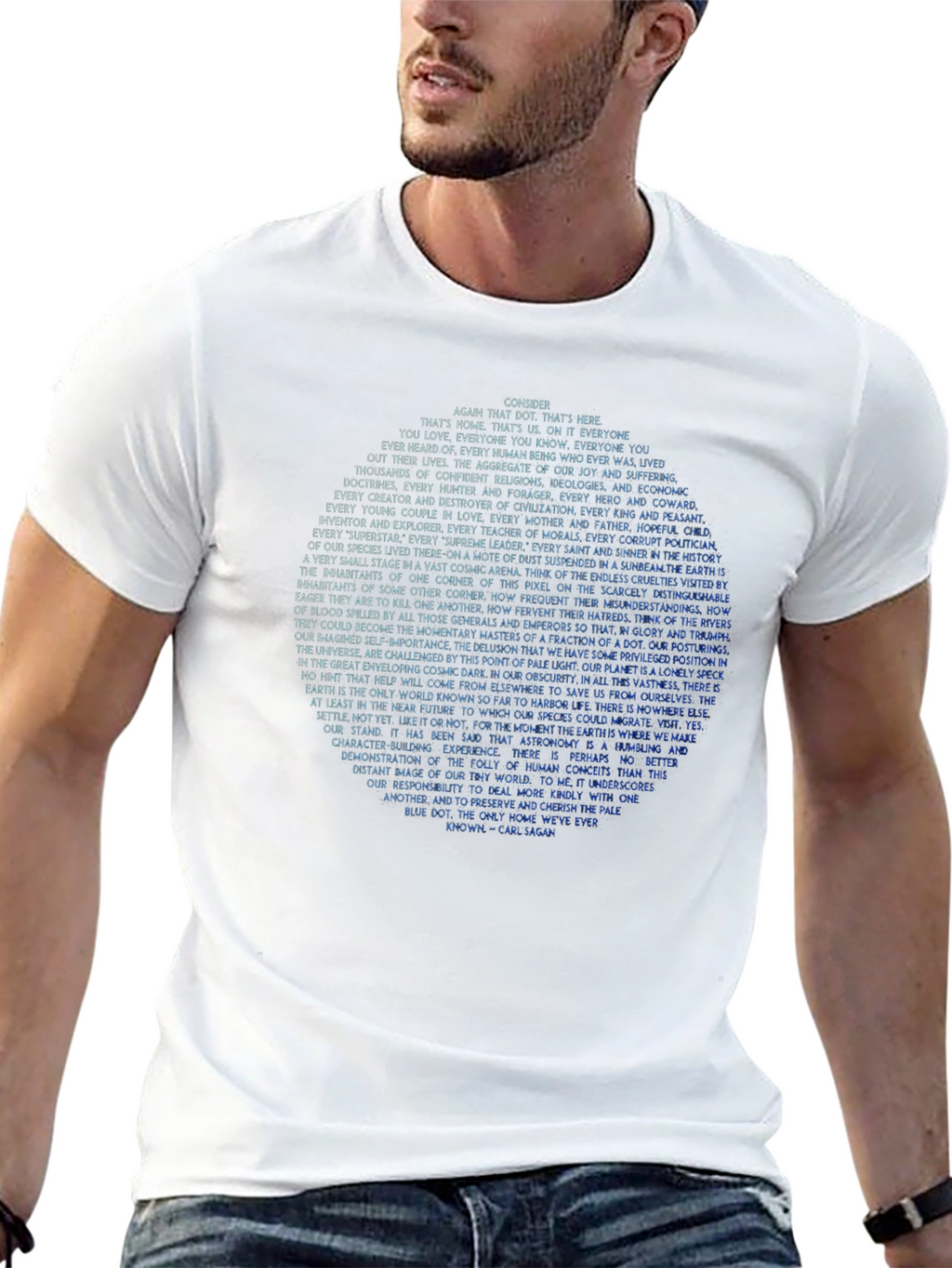 Pale Blue Dot Graphic Tee - Carl Sagan Quote