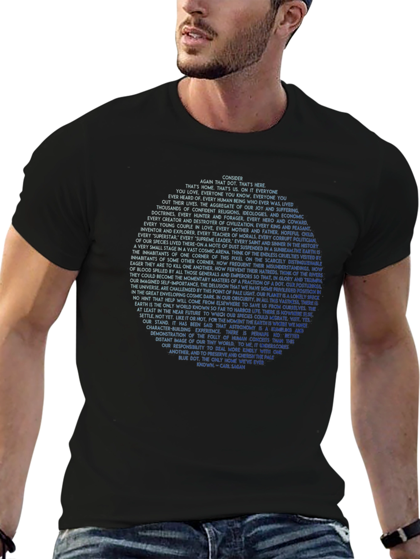 Pale Blue Dot Graphic Tee - Carl Sagan Quote
