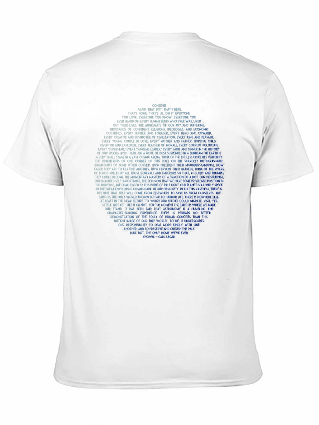 Pale Blue Dot Graphic Tee - Carl Sagan Quote