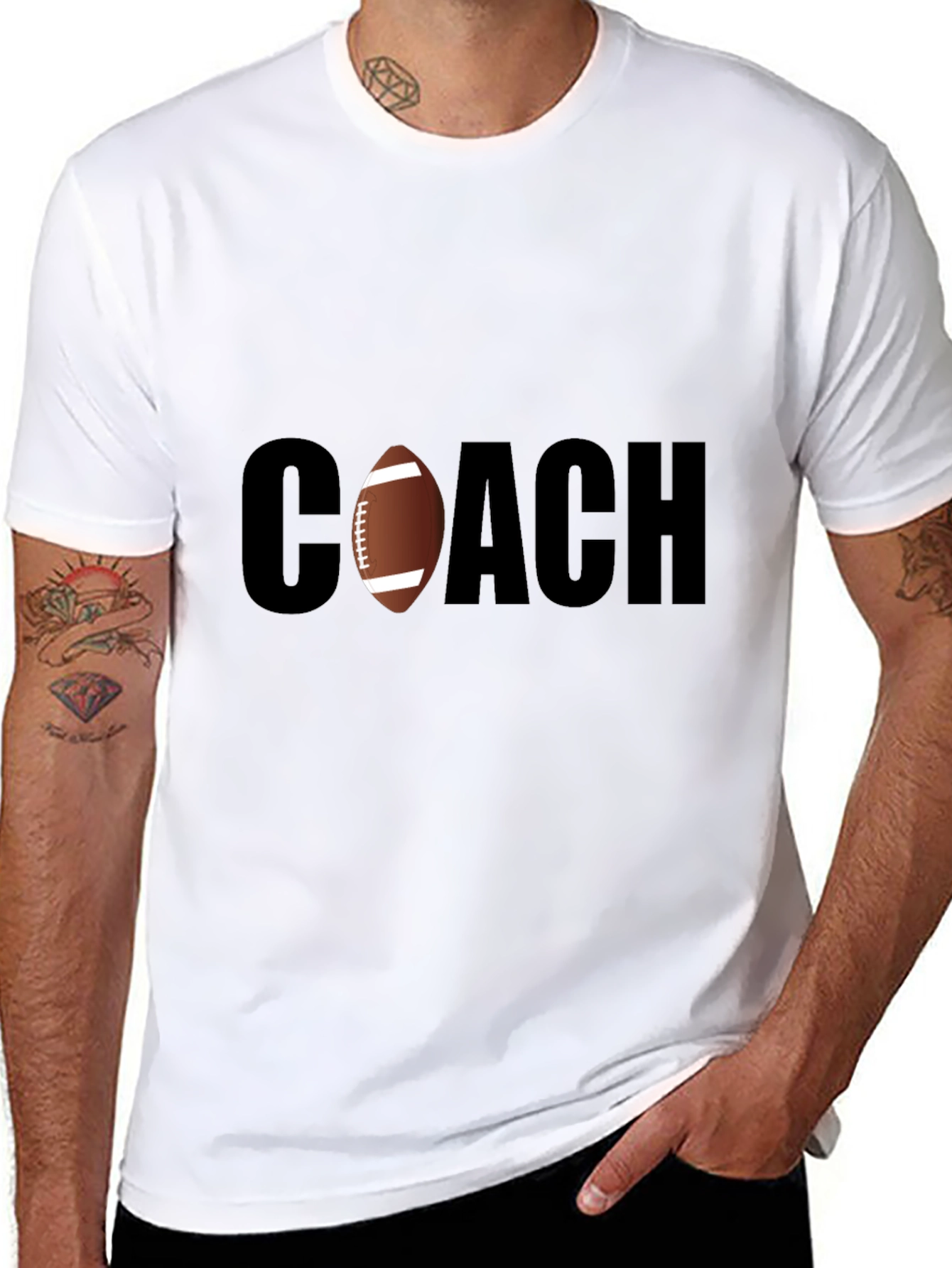 Football Coach T-Shirt - Stylish Black Tee