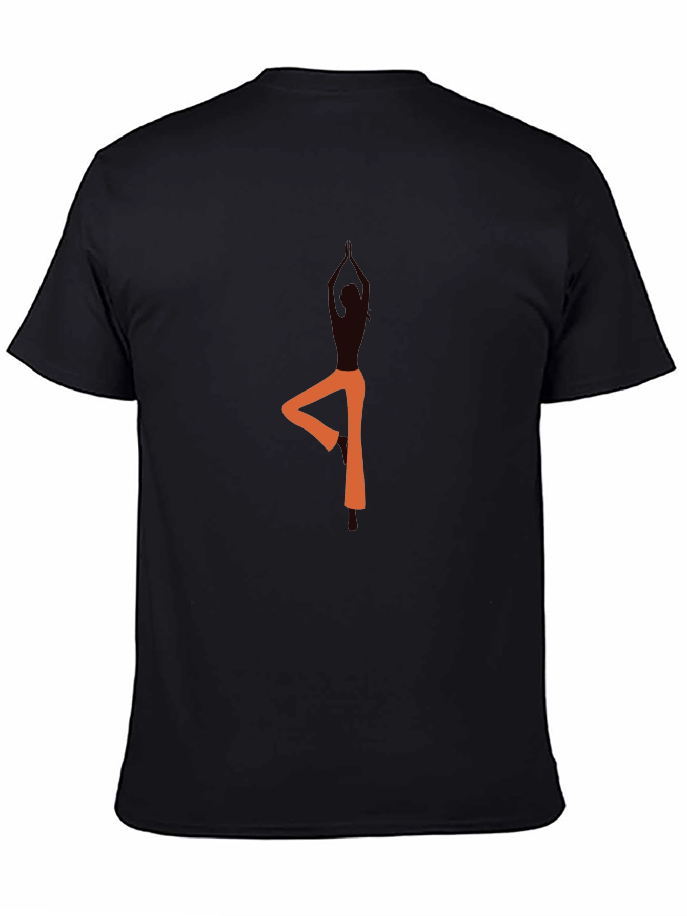 Yoga Pose Graphic Black T-Shirt