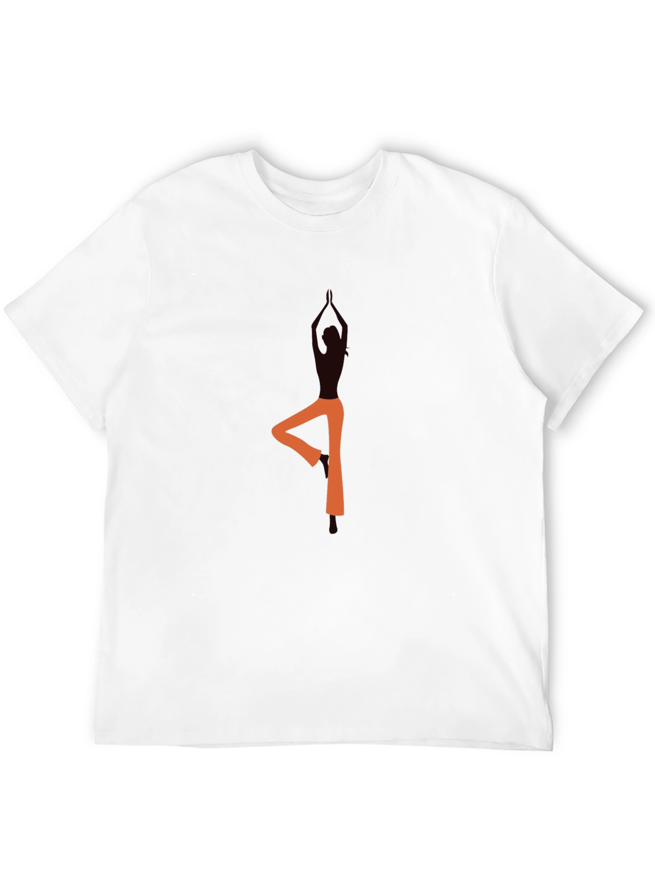 Yoga Pose Graphic Black T-Shirt