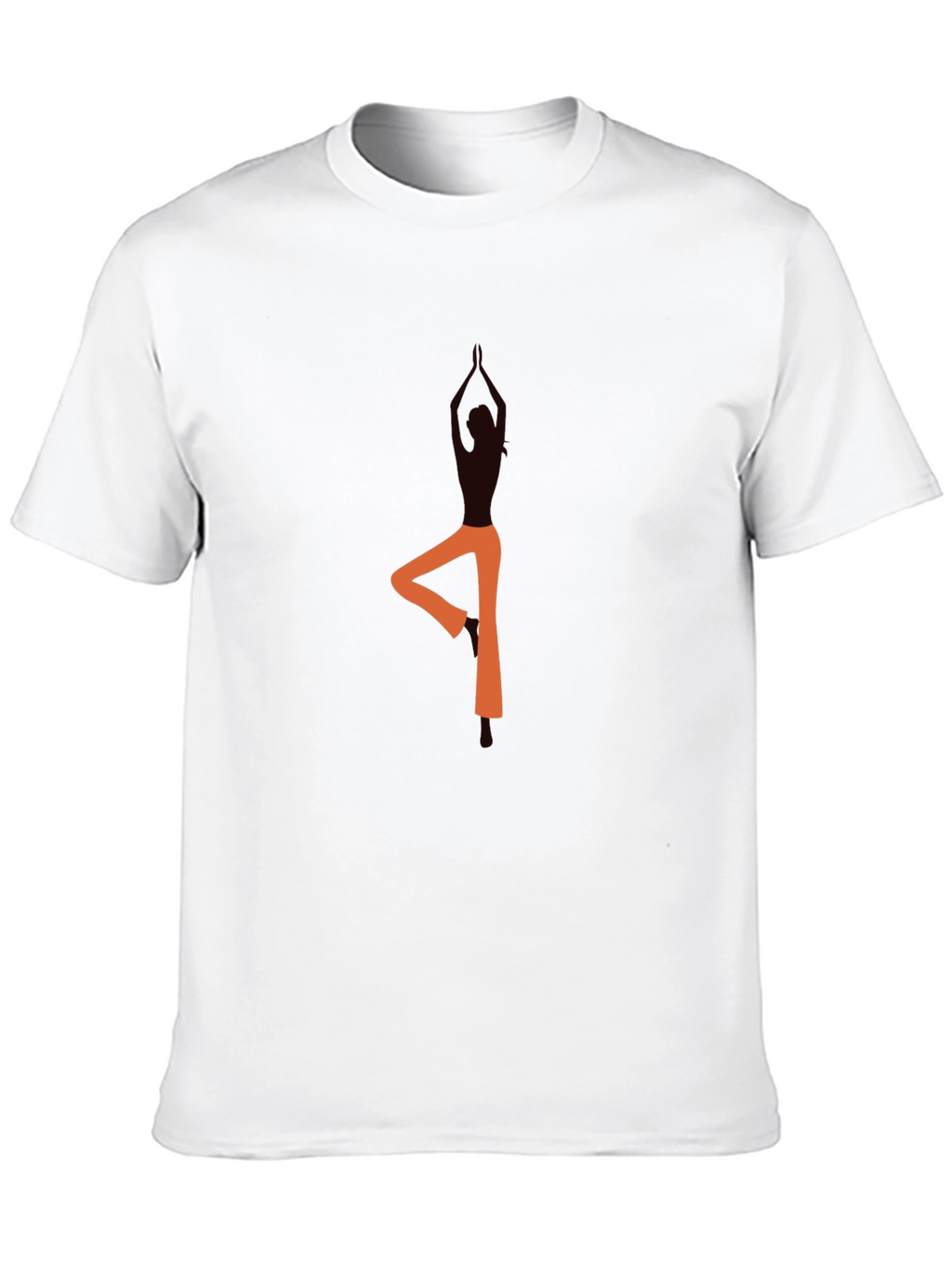 Yoga Pose Graphic Black T-Shirt