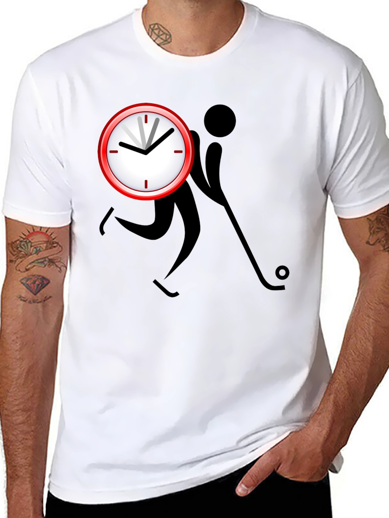 Time to Hockey Black Graphic Tee