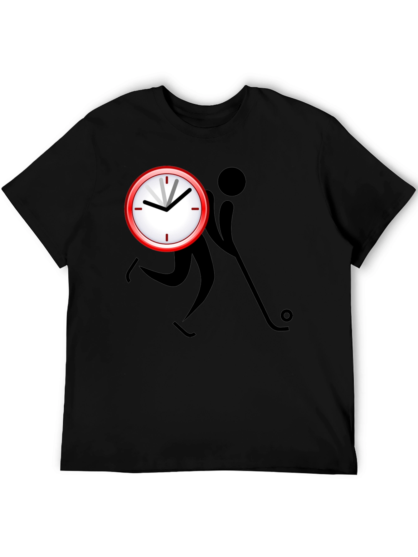 Time to Hockey Black Graphic Tee