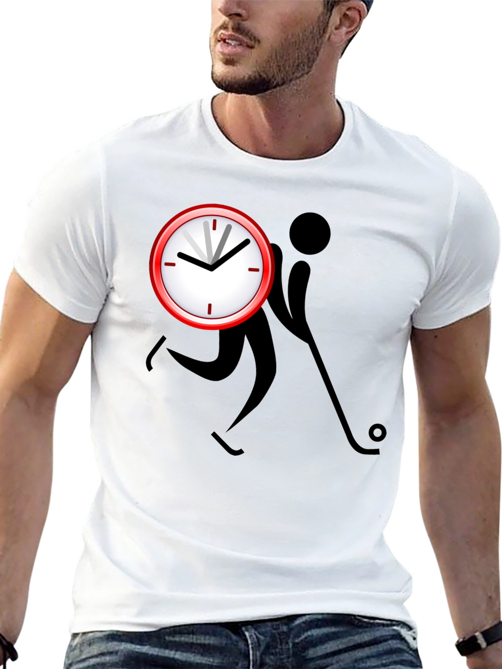 Time to Hockey Black Graphic Tee