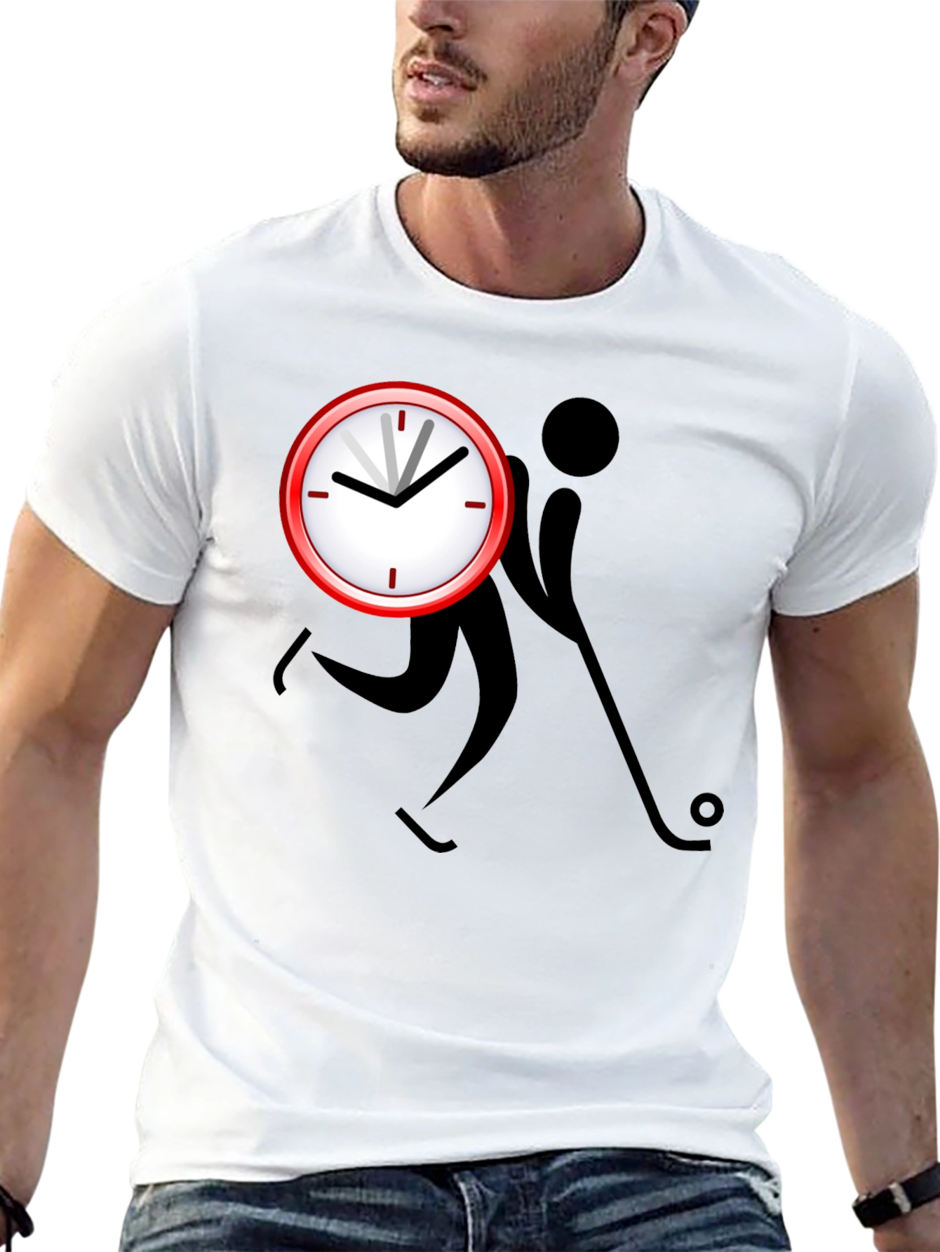 Time to Hockey Black Graphic Tee