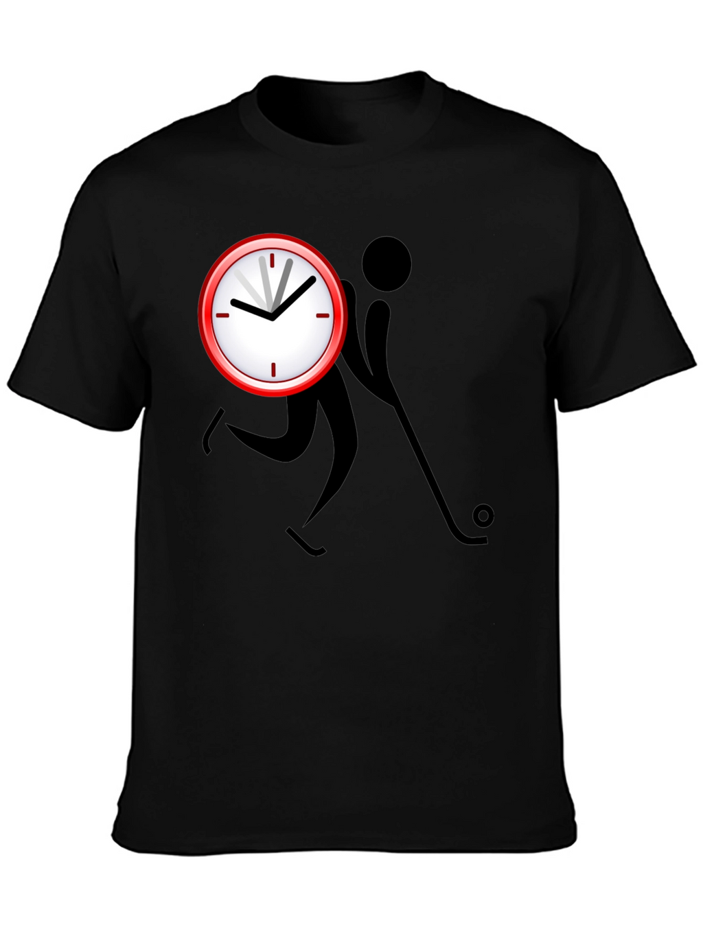 Time to Hockey Black Graphic Tee