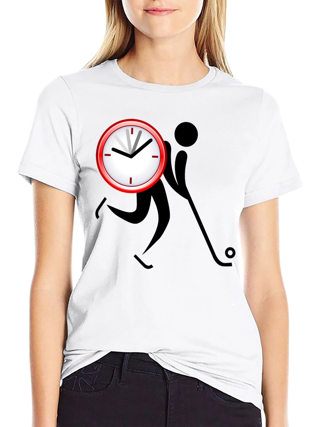 Time to Hockey Black Graphic Tee