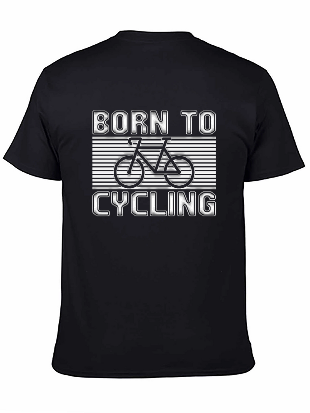 Born to Cycling Black Graphic Tee