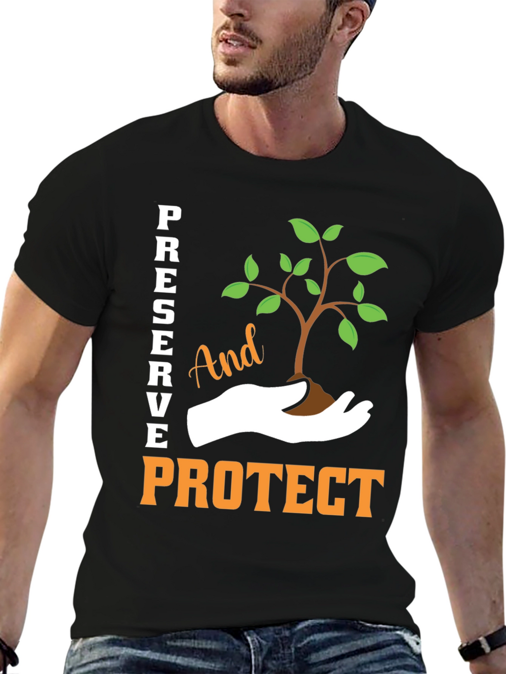 Preserve and Protect Tree Graphic T-Shirt