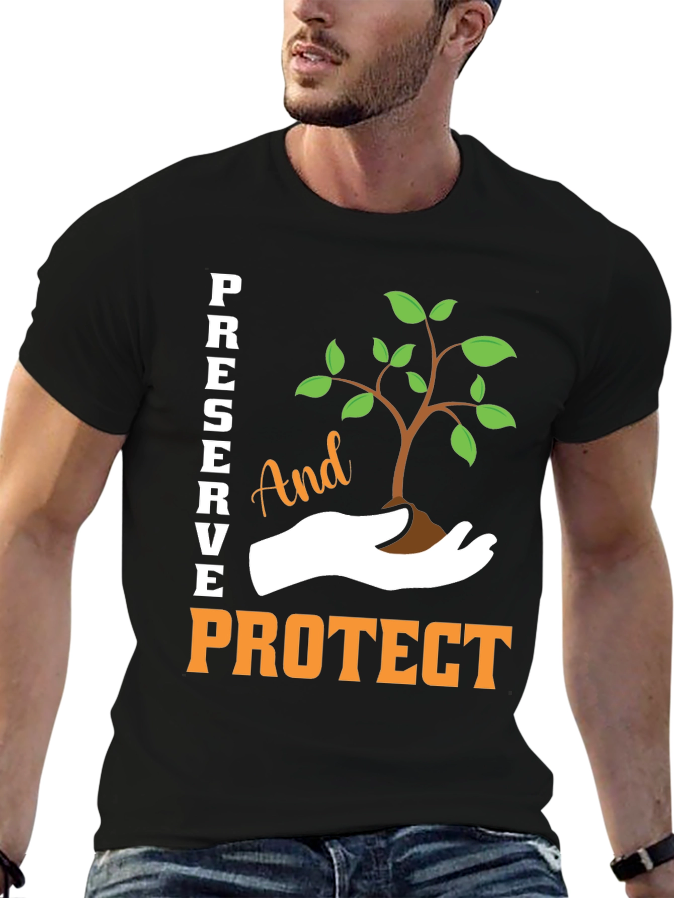 Preserve and Protect Tree Graphic T-Shirt