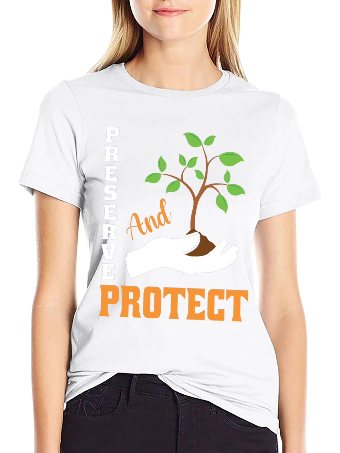 Preserve and Protect Tree Graphic T-Shirt