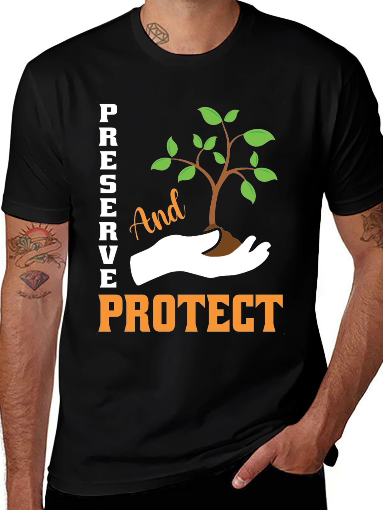 Preserve and Protect Tree Graphic T-Shirt