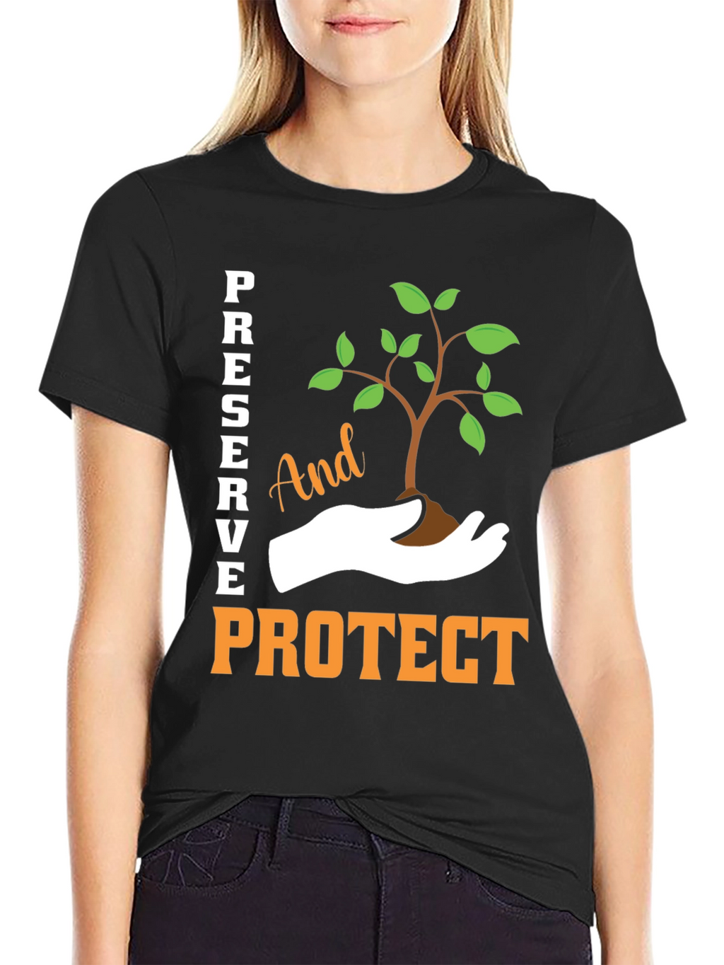 Preserve and Protect Tree Graphic T-Shirt