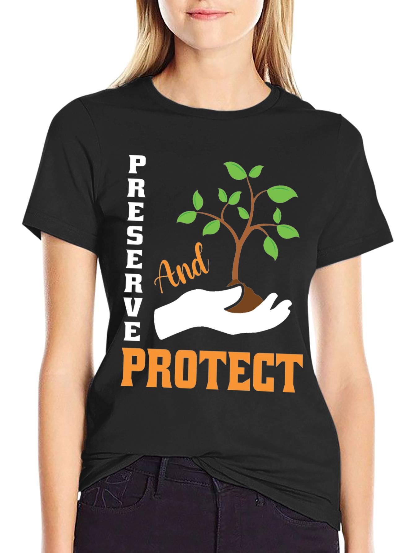 Preserve and Protect Tree Graphic T-Shirt