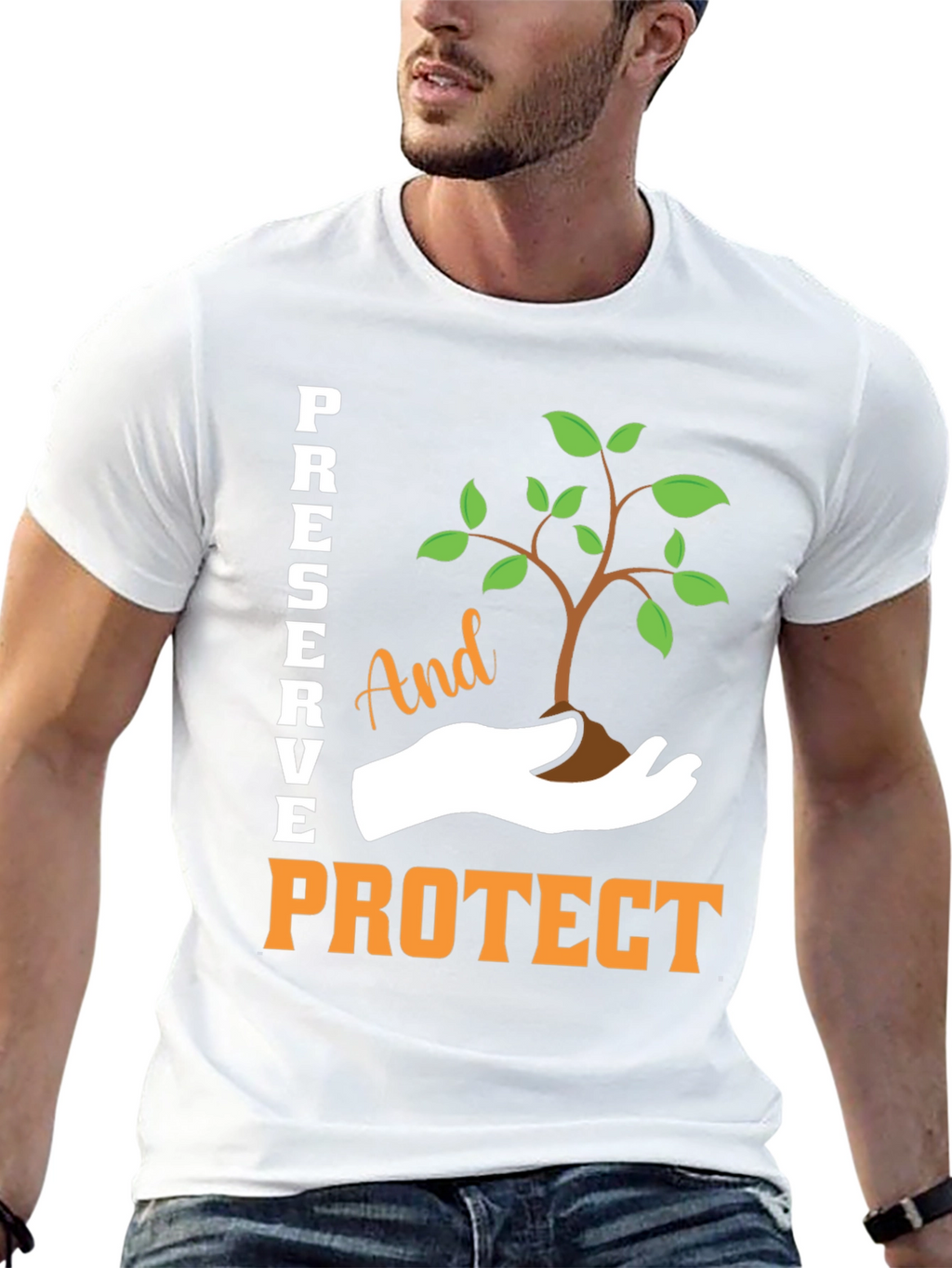 Preserve and Protect Tree Graphic T-Shirt